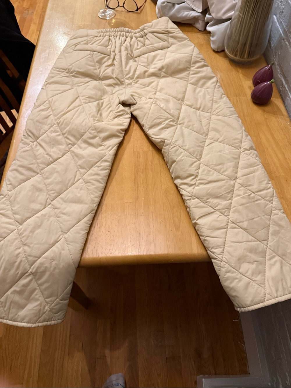 Women’s Quilted Insulated Pants - Cream